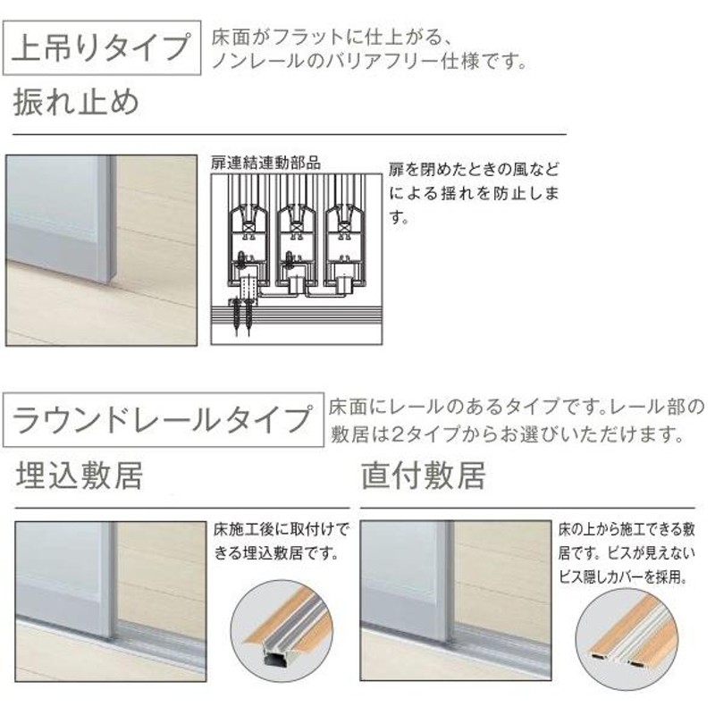 YKKAPアルミインテリア スクリーンパーティション[間仕切] 片引き戸3枚