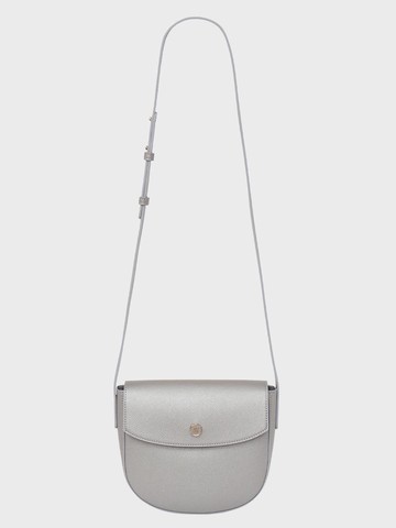 Vegan Leather Adjustable Shoulder Bag [Silver]