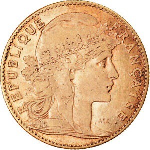 アンティークコイン Coin, France, Marianne, Francs, 1900, Paris, VF Gold