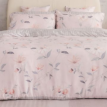 戀家小舖 60支天絲 輕紗漫舞 花卉圖案 柔軟舒適  床包 + 枕套2個  雙人