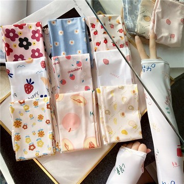 ins泫雅防曬袖子套百搭防紫外線袖套女袖護臂冰冰絲套手袖花朵潮