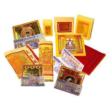 簡單玉帝令土地公+五路財神含發財錢-1入組(金紙)