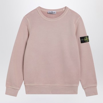 Pink cotton crew neck sweatshirt