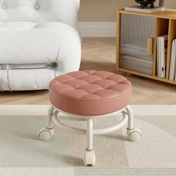 亞克力滑輪小凳子帶娃神器透明萬向輪家用小凳子學步凳美縫凳子