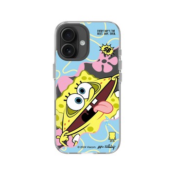 iPhone 16 Clear Case（相機按鈕） 透明 - 海綿寶寶 SpongeBob - 搞笑海綿