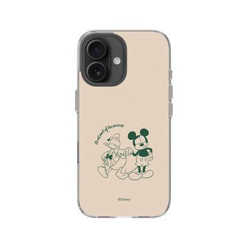 iPhone 16 Clear Case（相機按鈕） 透明 - 迪士尼-米奇 Mickey - 米奇與唐老鴨 - 碰拳