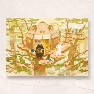 postcard-森林樹屋-新版