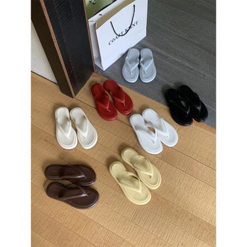 MUMU大頭花同款厚底人字拖外穿夏天舒適百搭平底夾腳涼拖沙灘鞋女