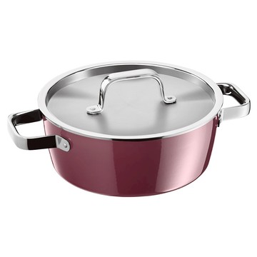 WMF Fusiontec Aromatic 低身湯鍋 3.1L  玫瑰金  1個  22cm