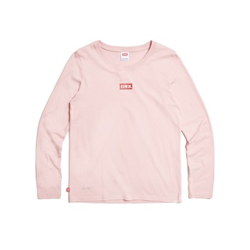 EDWIN｜女裝｜胸前基本印花長袖T恤