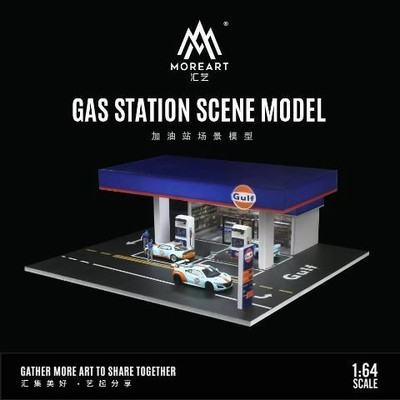 1/64 MoreArt Shell V-Power Gas Station Diorama Scene with