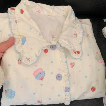精品來襲 睡衣 春秋季雲朵棉女款開衫睡衣女ins小清新長袖長褲少女宿舍兩件套裝