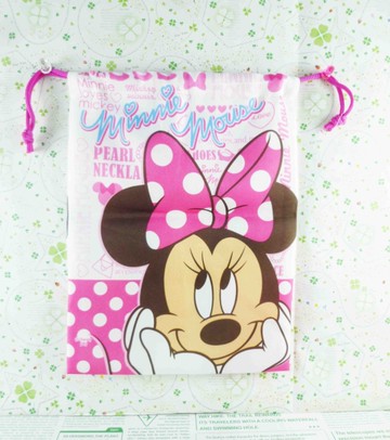 【震撼精品百貨】Micky Mouse_米奇/米妮~縮口袋-米妮粉