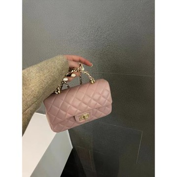 小香風包包女士2025新款潮高級感時尚菱格鏈條包女真皮手提斜挎包