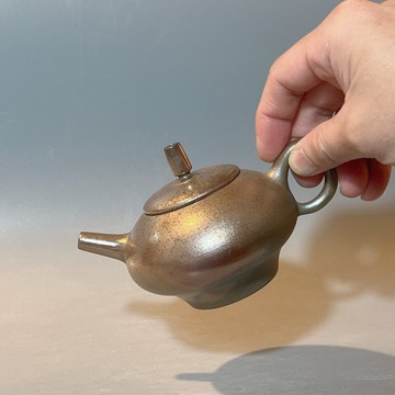 柴燒古樸金彩茶壺 / 古典茶壺 / 小平凡手作
