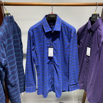 秋冬雅戈爾男士休閑藍色棉萊賽爾加絨加厚保暖長袖襯衫135084HFA