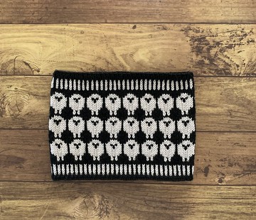 綿羊頸圍 經典黑 × 爵士灰