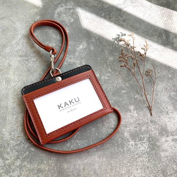 證件套 識別證夾 義大利頭頸植鞣棕色