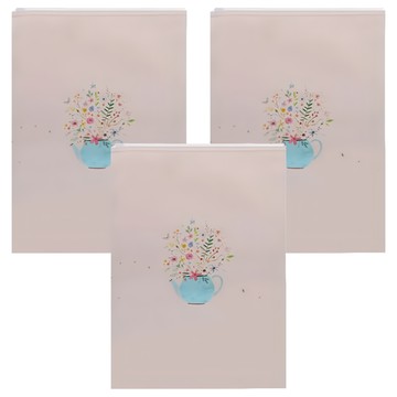 E.City 花色霧面密封拉邊衣物收納袋組  35 x 24cm  棕色  1組