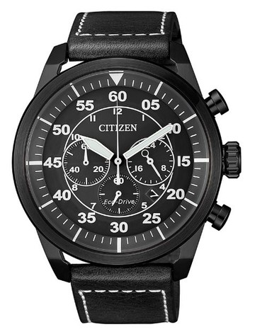 CITIZEN 星辰錶 CA4215-21H 三眼時尚光動能飛行計時腕錶/黑面 45mm｜樂天領券現折★全館特惠中★指定刷卡回饋10%