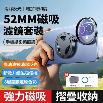隔日到貨 磁吸CPL偏光鏡 反光鏡 4K減光鏡【消除反光+還原色彩】出片神器 增強色彩飽和度通透清晰 相機 貼合不卡殼