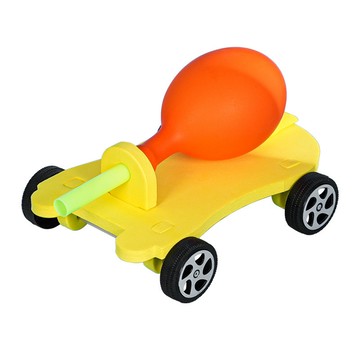 「藍象科學小實驗」氣球反衝小車小製作兒童國小生手工diy實驗EVA教具材料包