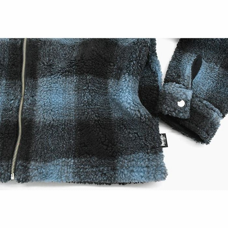 ステューシー ジャケット STUSSY メンズ Shadow Plaid Sherpa Zip