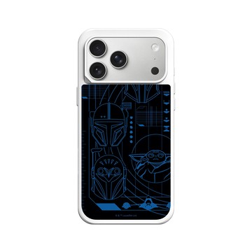 iPhone 17 Pro Max SolidX 白 - 迪士尼-星際大戰 Star Wars - 曼達洛人-線稿風格