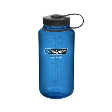 【【蘋果戶外】】Nalgene  2178-2024【灰藍】1公升寬嘴水壺 Tritan 不含環境荷爾蒙-雙酚A 登山運動 大口徑