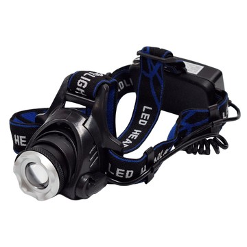 Kinyo USB充電式輕量鋁合金頭燈 LED-719  黑色  1個