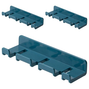 壁掛收納 牙刷插頭多功能壁貼無痕掛勾3件組  1組  顏色隨機