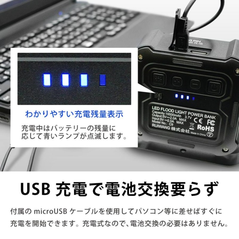 LEDライト 電池式ランタン USB充電 防災 ランタン 調光 調色 高強度 防災防水 IPX4 屋外 キャンプ ナイトライト 非常用電源  キャンプライト モバイルバッテリー | LINEショッピング