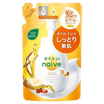Kracie 葵緹亞 naive 娜艾菩 沐浴泡泡 超保濕補充包 480ml  1包