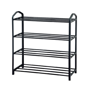 【RICHOME】簡單生活四層鞋架黑色