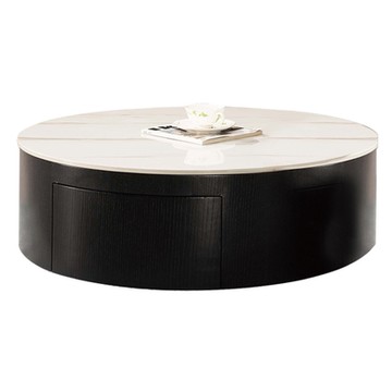 【文創集】戴爾  時尚3尺雲紋石面圓几/大茶几-90x90x34cm免組