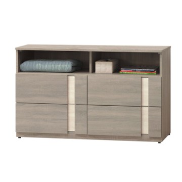 【綠活居】瑞典 現代4尺四斗櫃/收納櫃-120x40x75cm免組