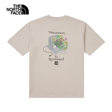 UE男款灰色純棉大尺寸印花短袖T恤｜8C6R1OA