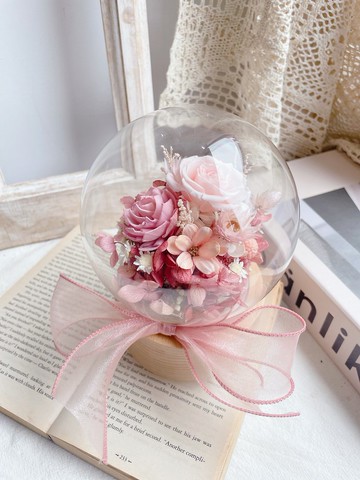 不凋花永生花旋轉音樂盒冰雪音樂盒 聖誕節禮物 交換禮物