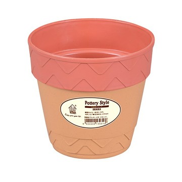 素陶套盆雙色5.5吋 磚紅