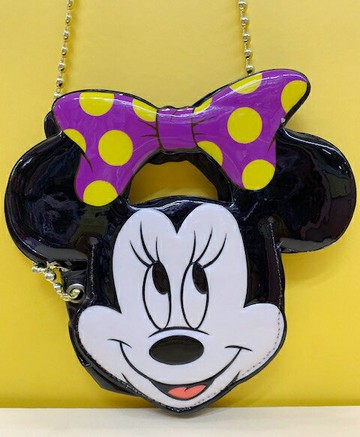 【震撼精品百貨】Micky Mouse 米奇/米妮  迪士尼造形肩背包/斜背包-紫蝴蝶結米妮#17003 震撼日式精品百貨
