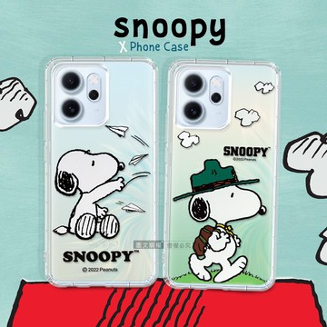 【SNOOPY 史努比】正版授權 OPPO Reno14 F 漸層彩繪空壓手機殼