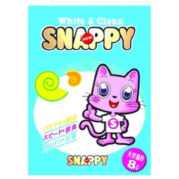 SNAPPY 【4入組】司那比凝結貓砂-脱臭抗菌-檸檬香粗砂 8L