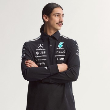 MERCEDES - AMG PETRONAS F1 長袖 POLO 衫