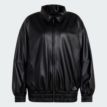 Adidas 愛迪達 St F Leather Jk KV0616 女 立領外套 運動外套 休閒穿搭 皮外套 黑