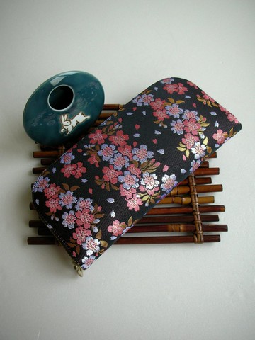 京西陣金襴錦織【雅櫻】-長夾/皮夾/零錢包/禮物