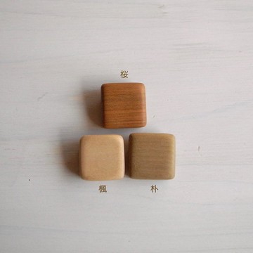 木製胸針 方形 三件組