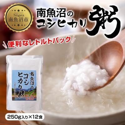 ふるさと納税 南魚沼市 南魚沼のコシヒカリ粥 おかゆ 白米 250g×12食 新潟県 南魚沼市