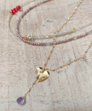 雷射金球愛心Y字鏈