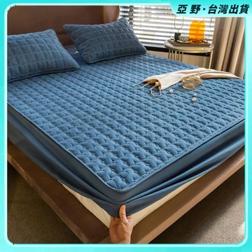 現+免運🚚 防水夾棉床包 鋪棉床包 加厚床包 床墊 隔尿墊 床包 保潔墊 全棉床包單件床罩夾棉席夢思床墊保護套防滑固定