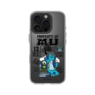 iPhone 16 Pro Clear Case（相機按鈕） 透明 - 迪士尼-皮克斯 PIXAR - Monster University 復古風
